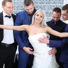 Slammed brides: Veronica Leal 6on1 GangBang, Double Anal & Pee Drink
